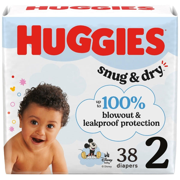 Huggies Snug & Dry Baby Diapers — Size 2 — 38 ct