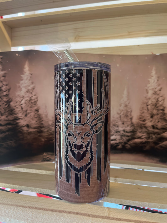 Camo Deer 16 oz Tumbler