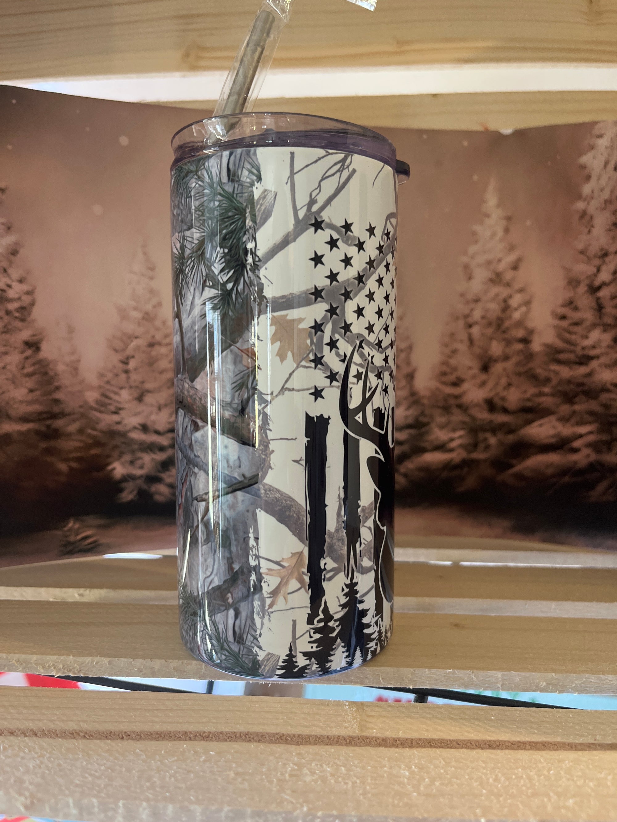 Buck Flag 16 oz Tumbler