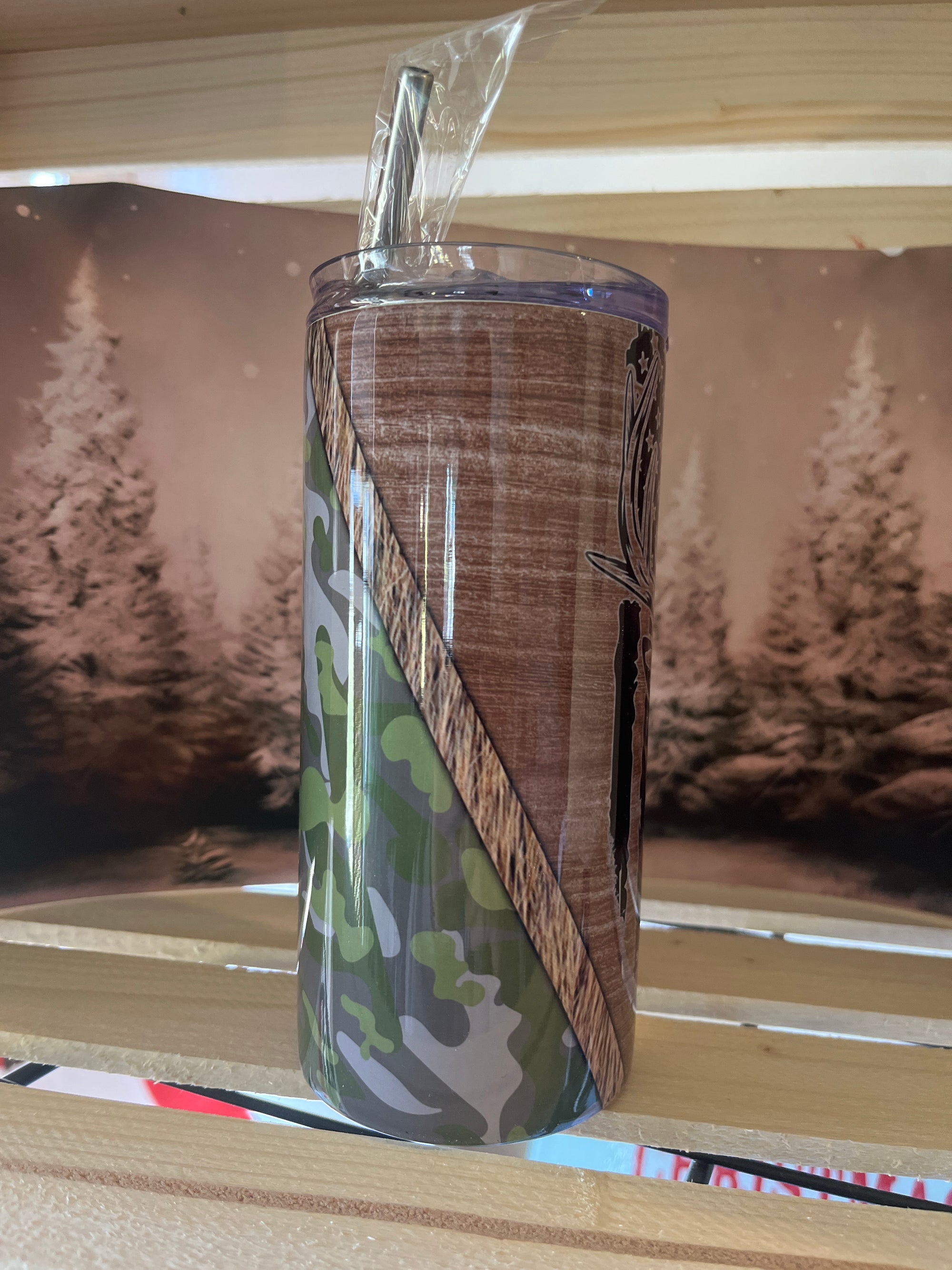 Camo Deer 16 oz Tumbler