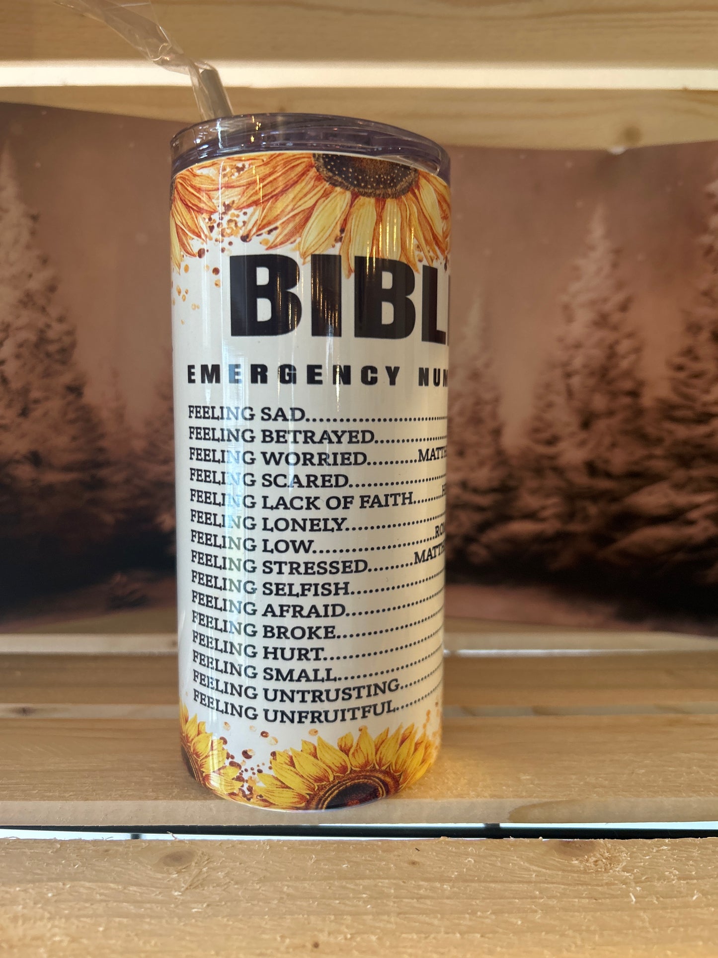 Bible Emergency Numbers Tumbler