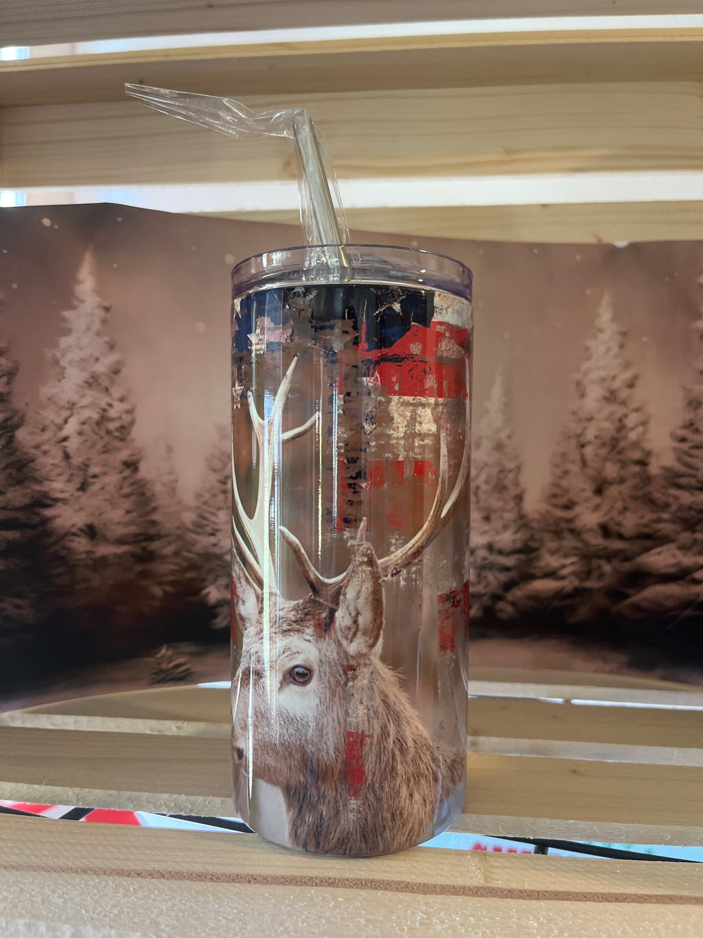 Bullet Hole Deer 16 oz Tumbler