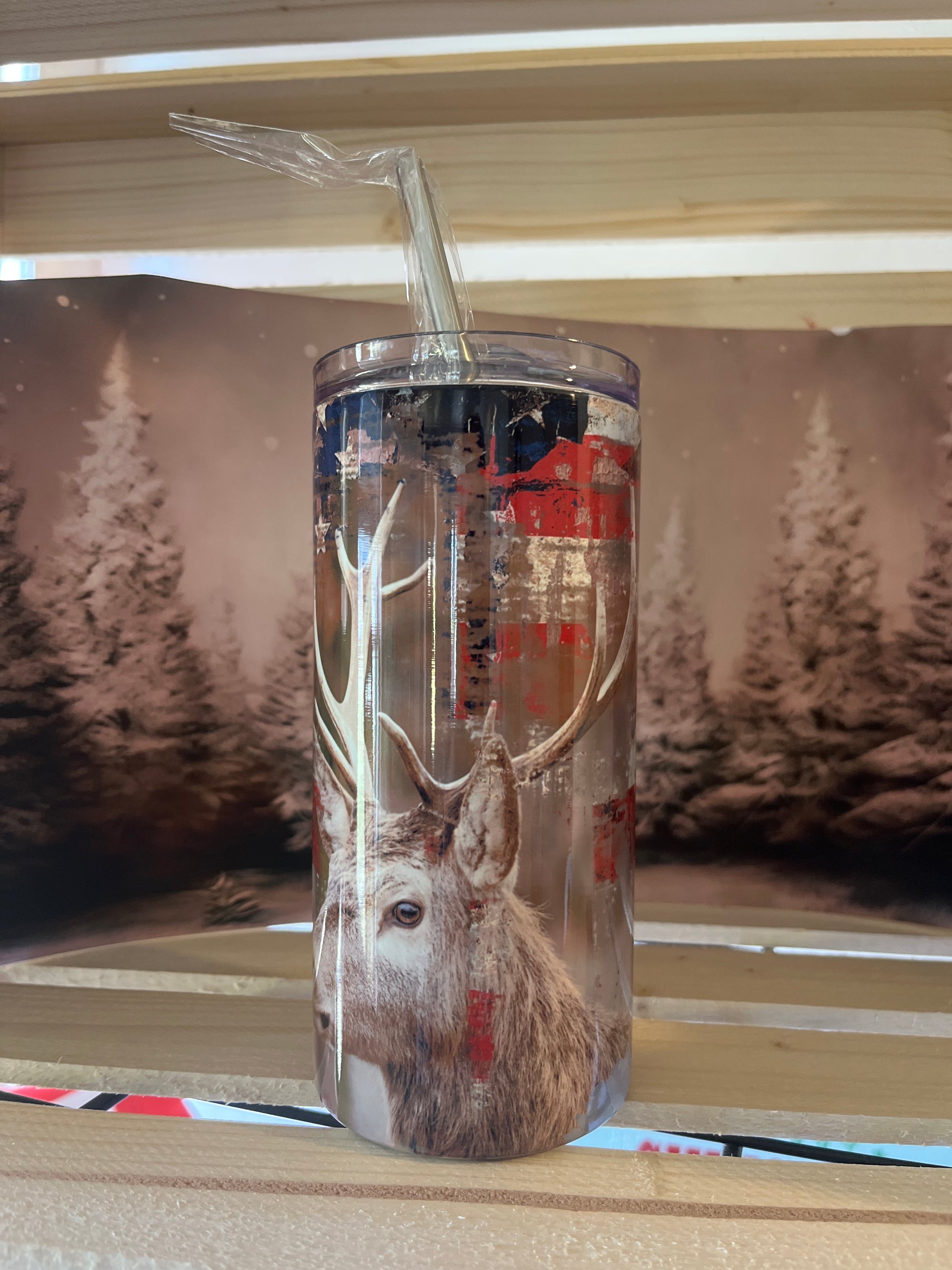 Bullet Hole Deer 16 oz Tumbler