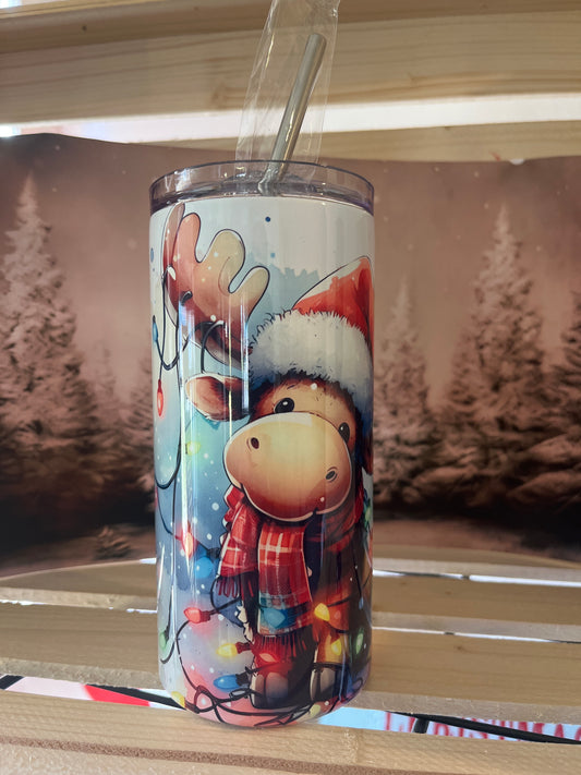 Baby Christmas Moose 16 oz Tumbler