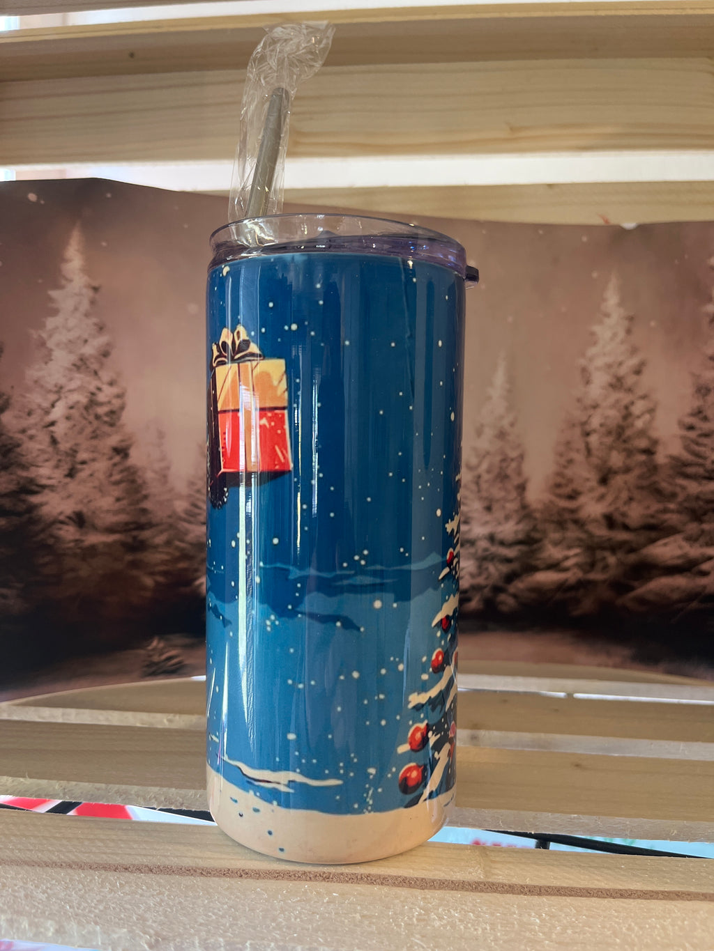 Santa Postage Stamp 16 oz Tumbler