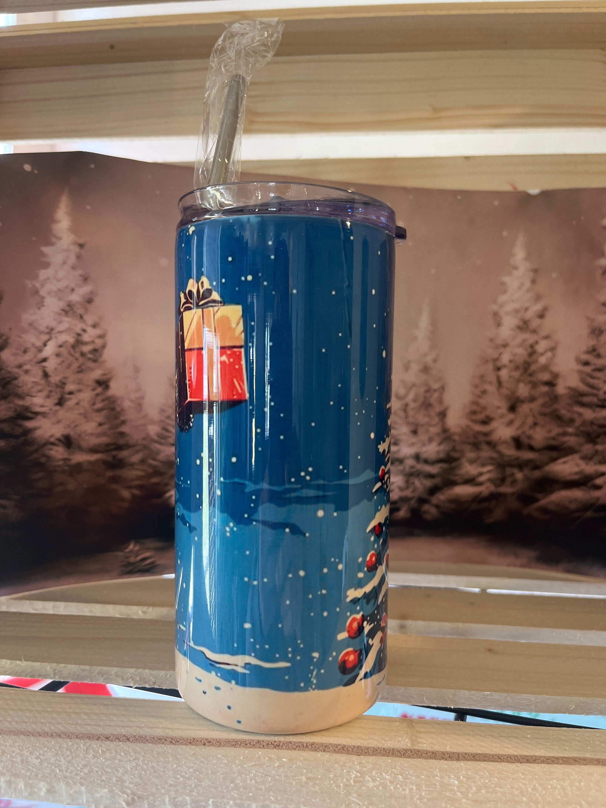 Santa Postage Stamp 16 oz Tumbler