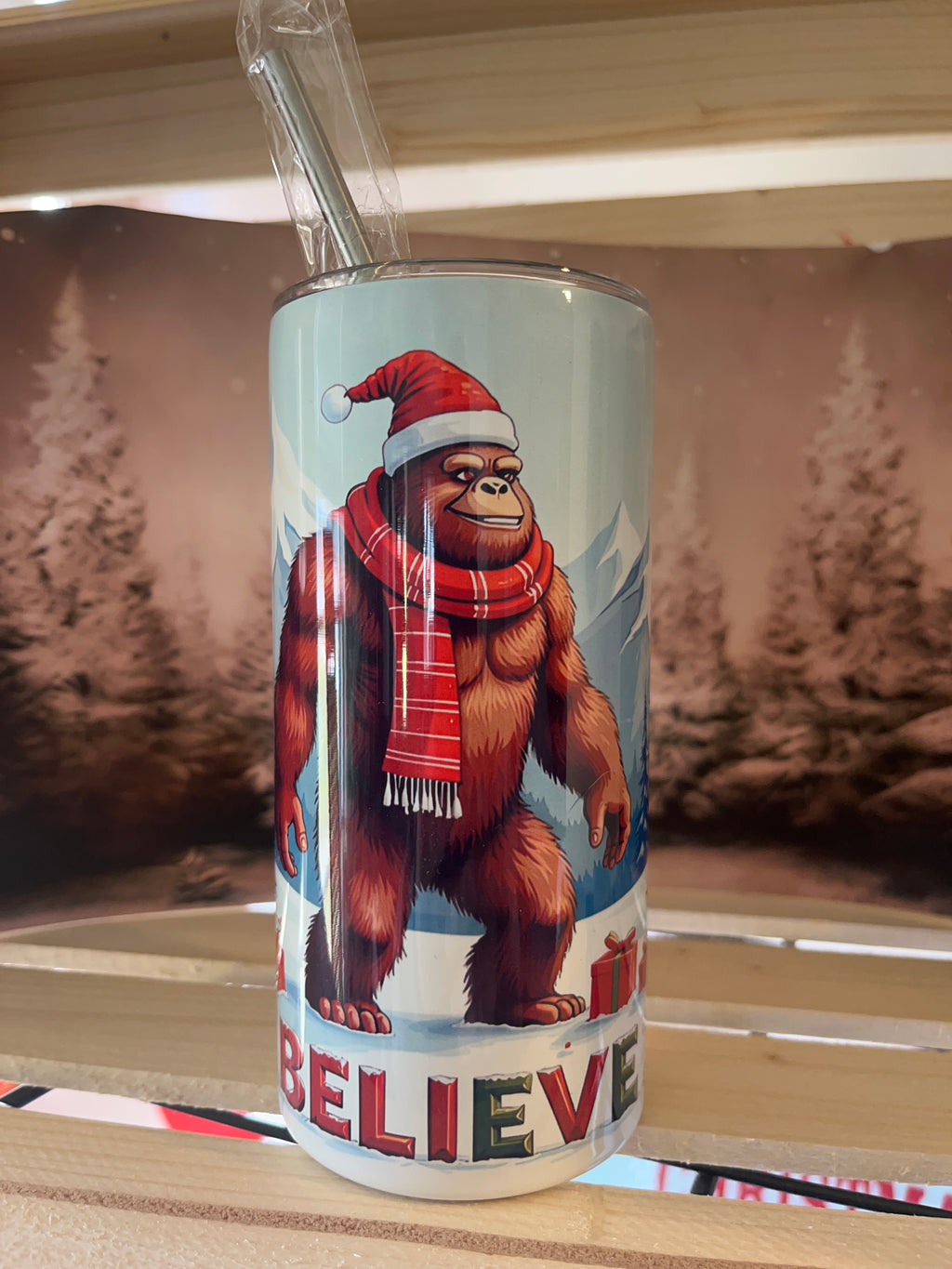 Believe  Christmas 16 oz Tumbler