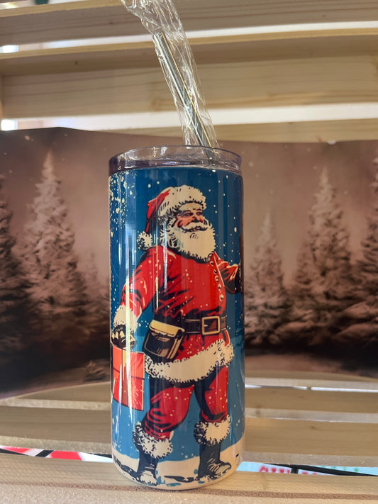 Santa Postage Stamp 16 oz Tumbler