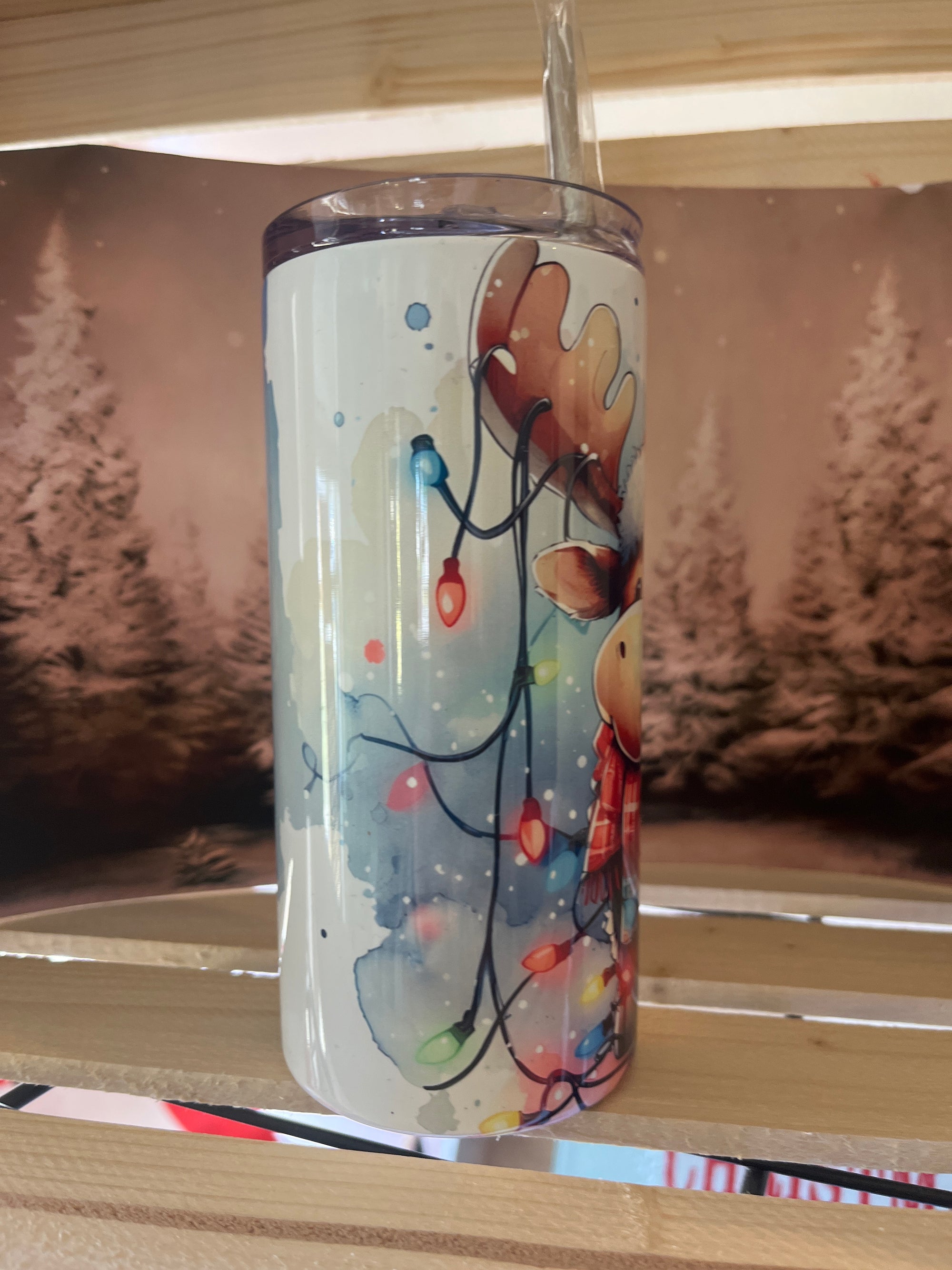 Baby Christmas Moose 16 oz Tumbler