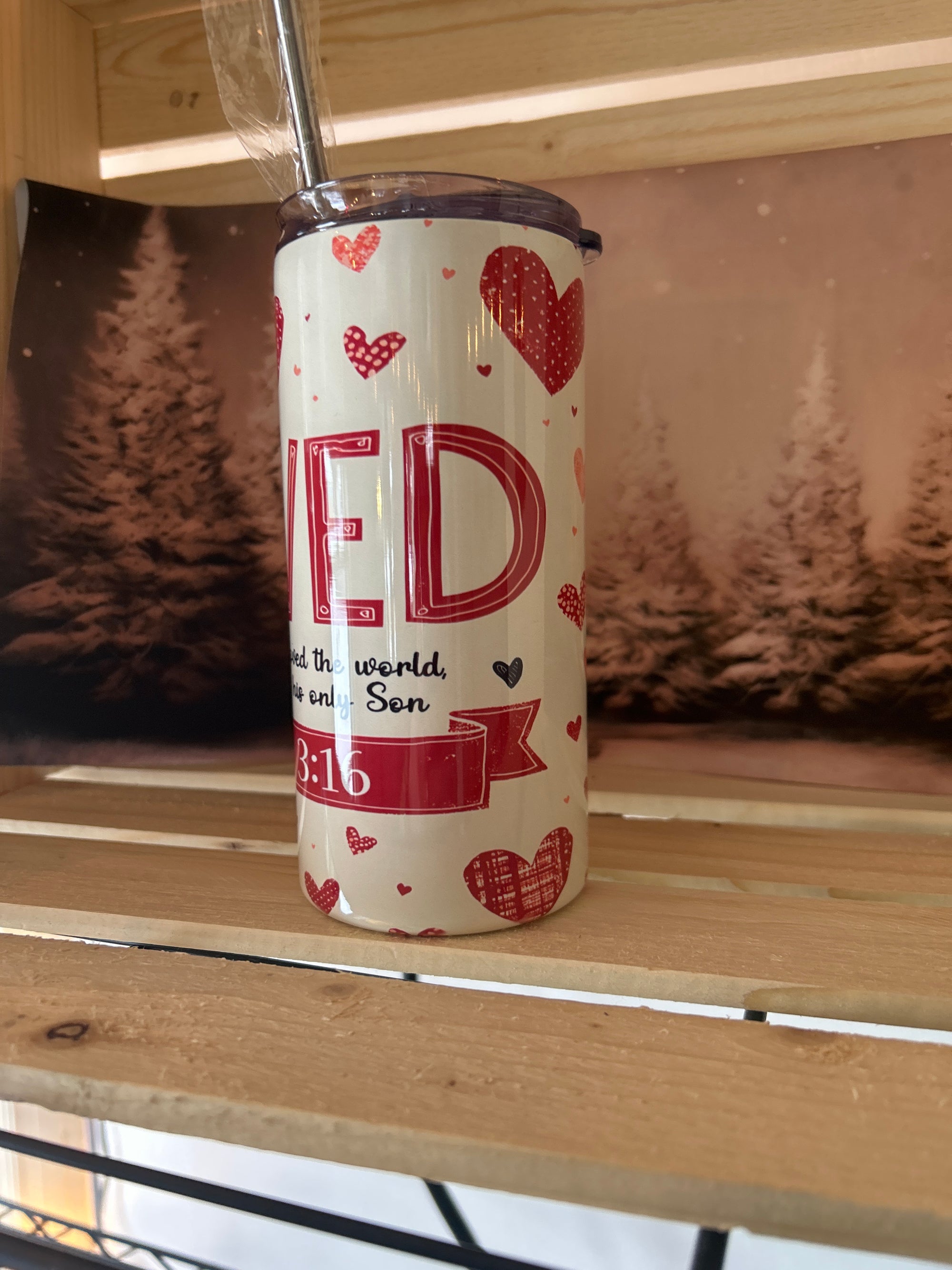 Loved, John 3:16 Tumbler
