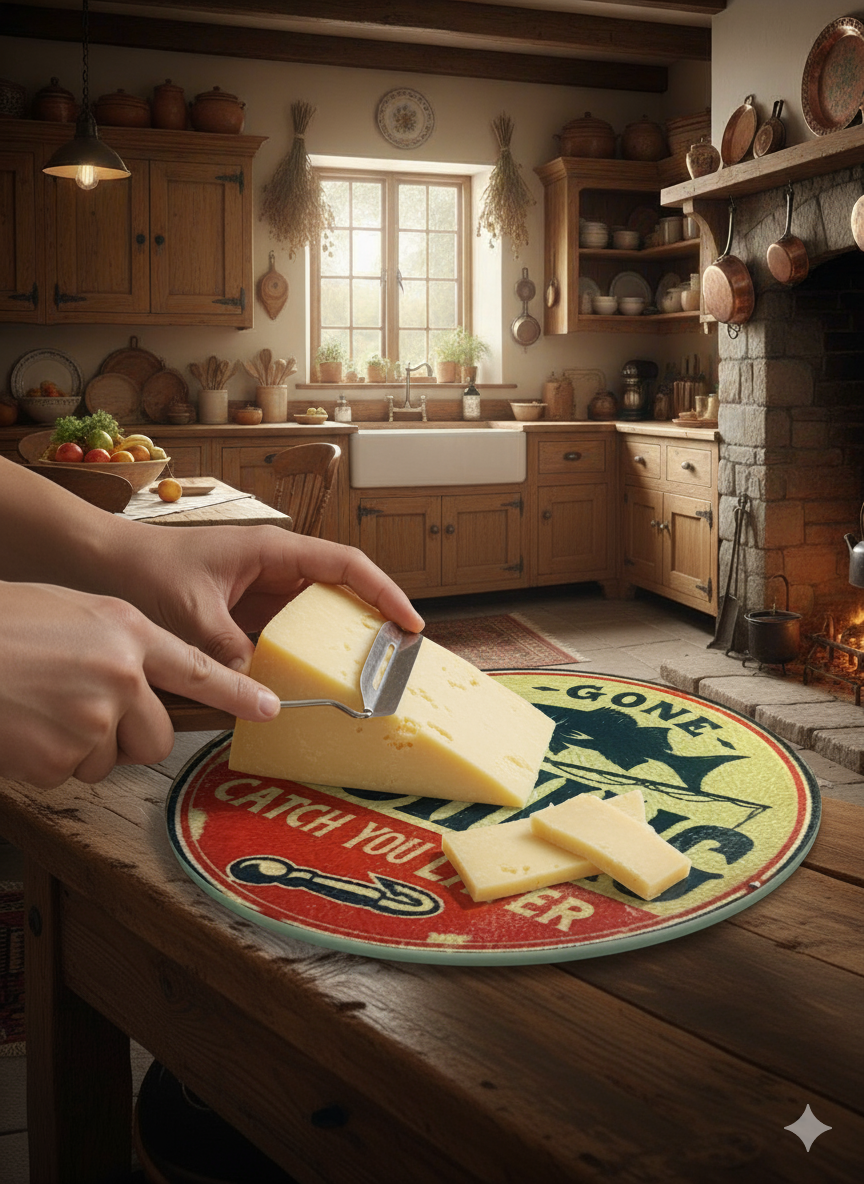 "Gone Fishing" Tempered Glass Cutting Board