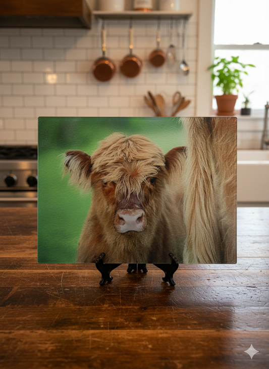 Bring Highland Charm to Your Kitchen with This Adorable Calf Cutting Board!