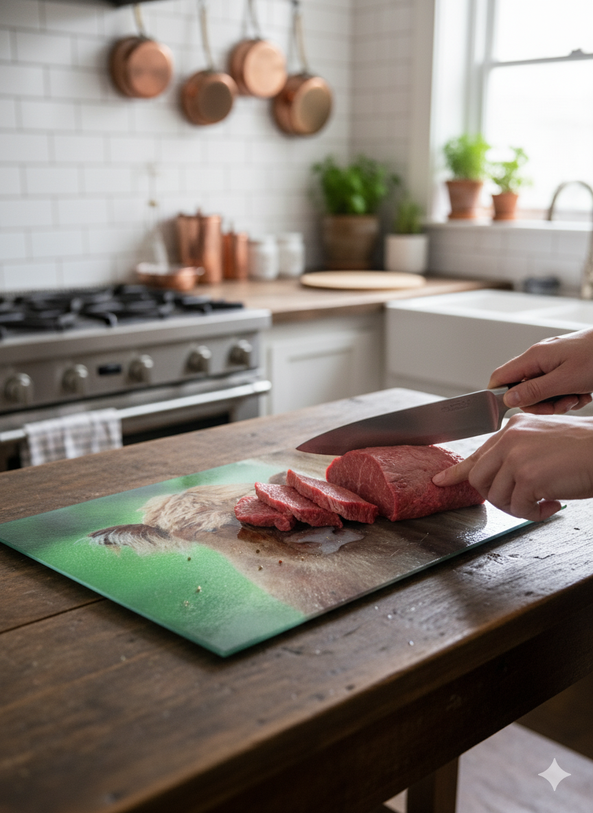 Bring Highland Charm to Your Kitchen with This Adorable Calf Cutting Board!