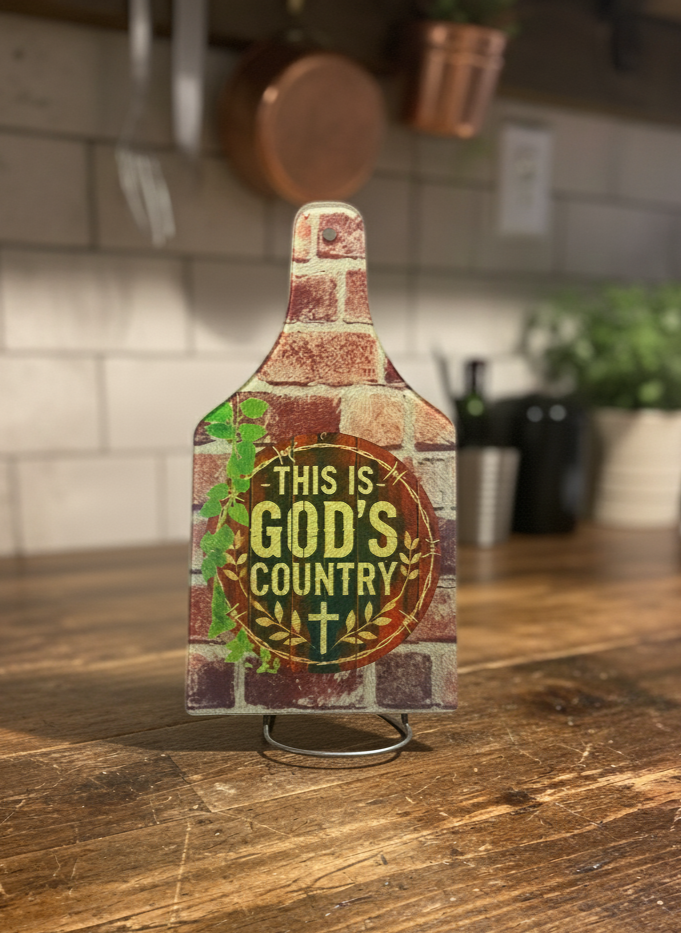 Celebrate Faith and Country Living with This Rustic Cutting Board!