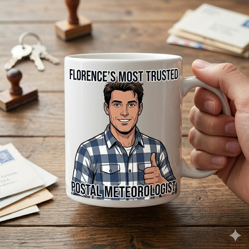 Florence's Most Trusted Postal Meteorologist — Official Field Mug