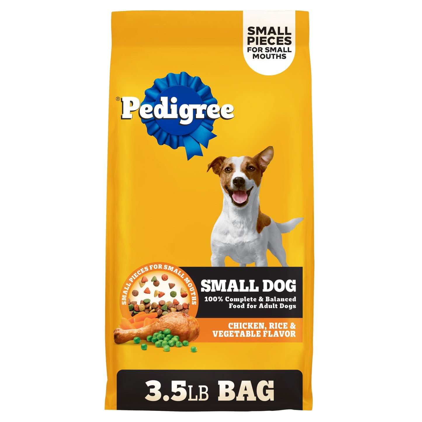 Pedigree Small Dog Roasted Chicken Dry Food — 3.5 lb