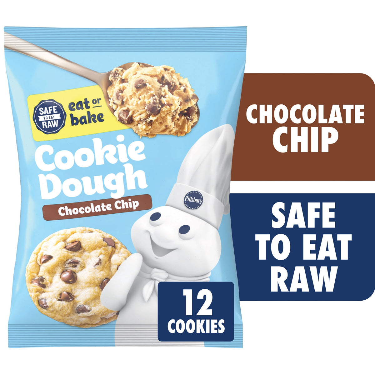 Pillsbury Ready to Bake Chocolate Chip Cookie Dough — 16 oz