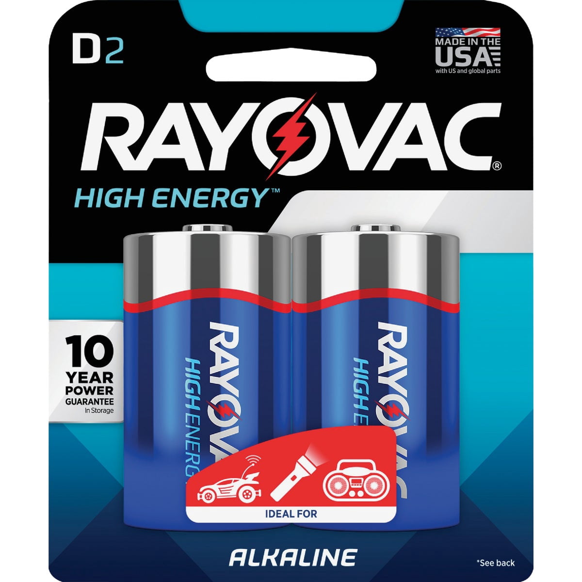 Rayovac D Alkaline Batteries — 2 ct