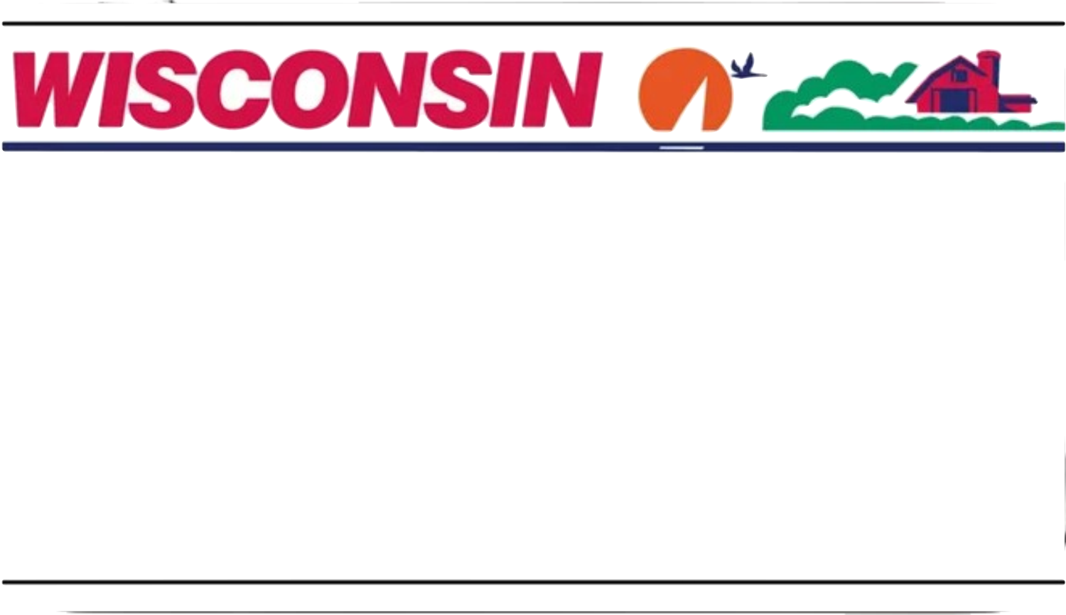 Blank Wisconsin Custom UTV Plate
