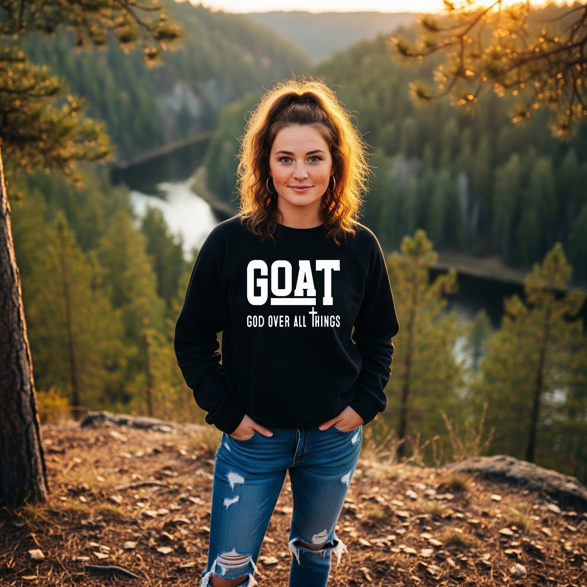 God Over all things Crew Neck