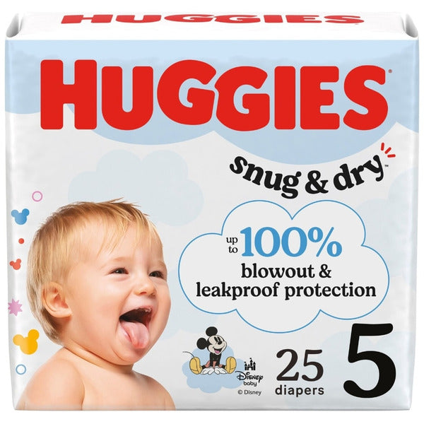 Huggies Snug & Dry Baby Diapers — Size 5 — 25 ct