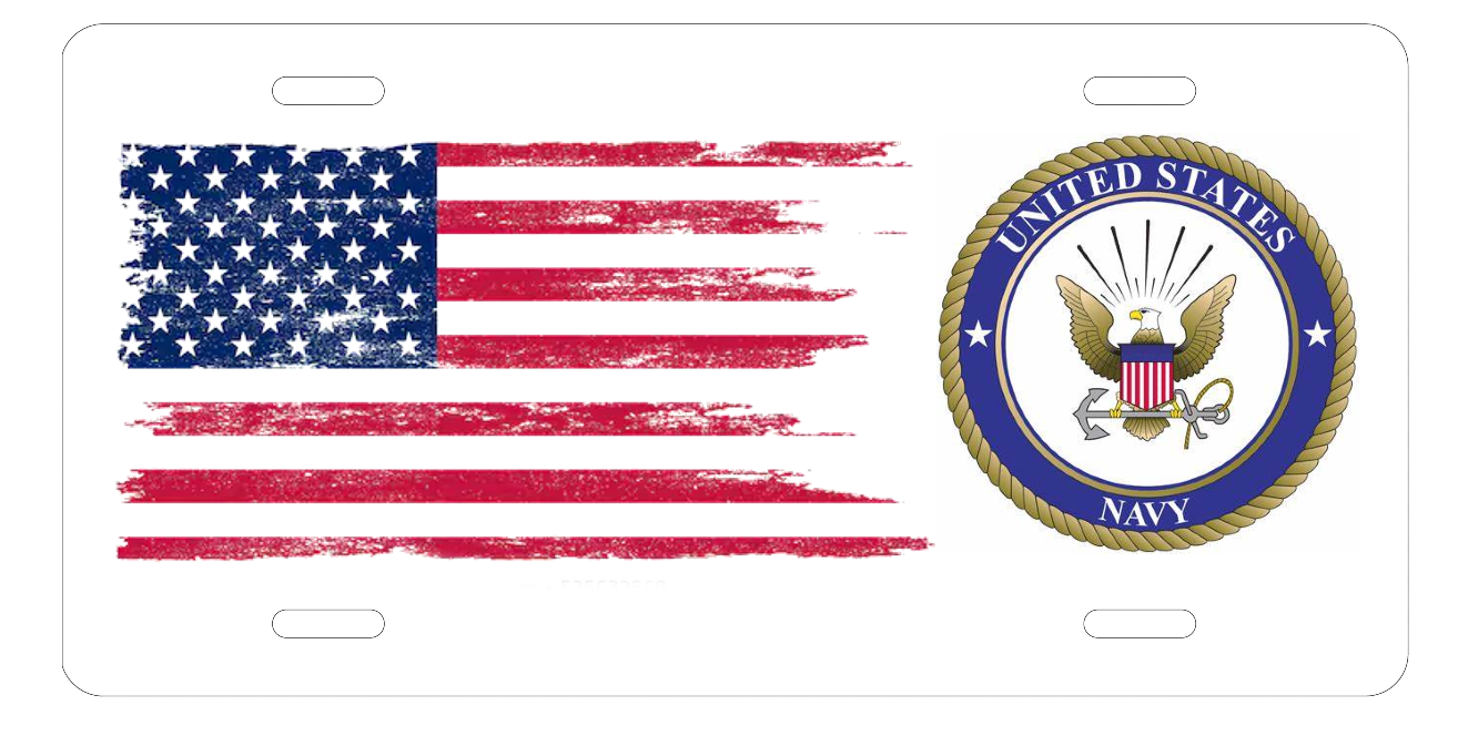 Branch of Service License Plates